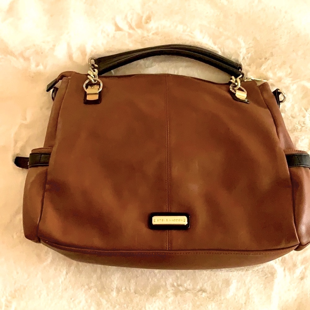 Steve Madden Cognac Brown large tote shoulder bag.